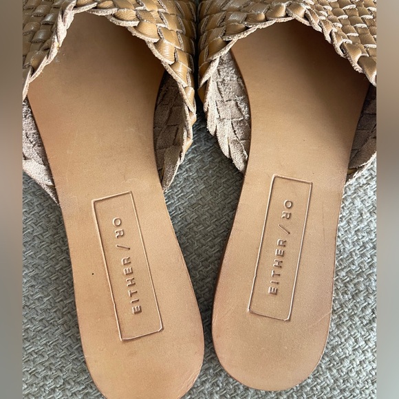 Anthropologie Woven Slide Mules in Light Tan - Picture 8 of 8